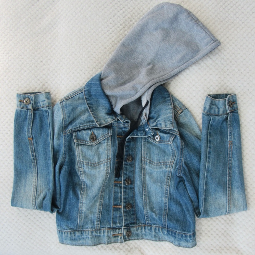 Denim Jacket With Hoodie
